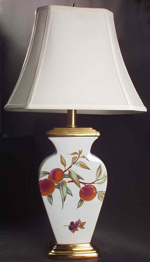 Evesham Gold 13" Electric Lamp & Shade by Royal Worcester-1