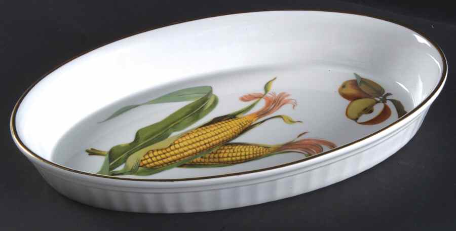 Evesham Gold 12" Oval Baker by Royal Worcester-1