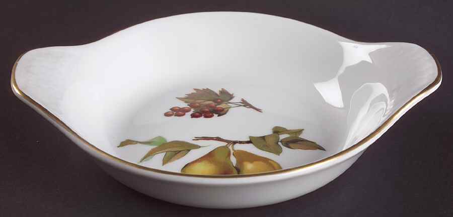 Evesham Gold 8" Eared Round Egg Dish by Royal Worcester-1
