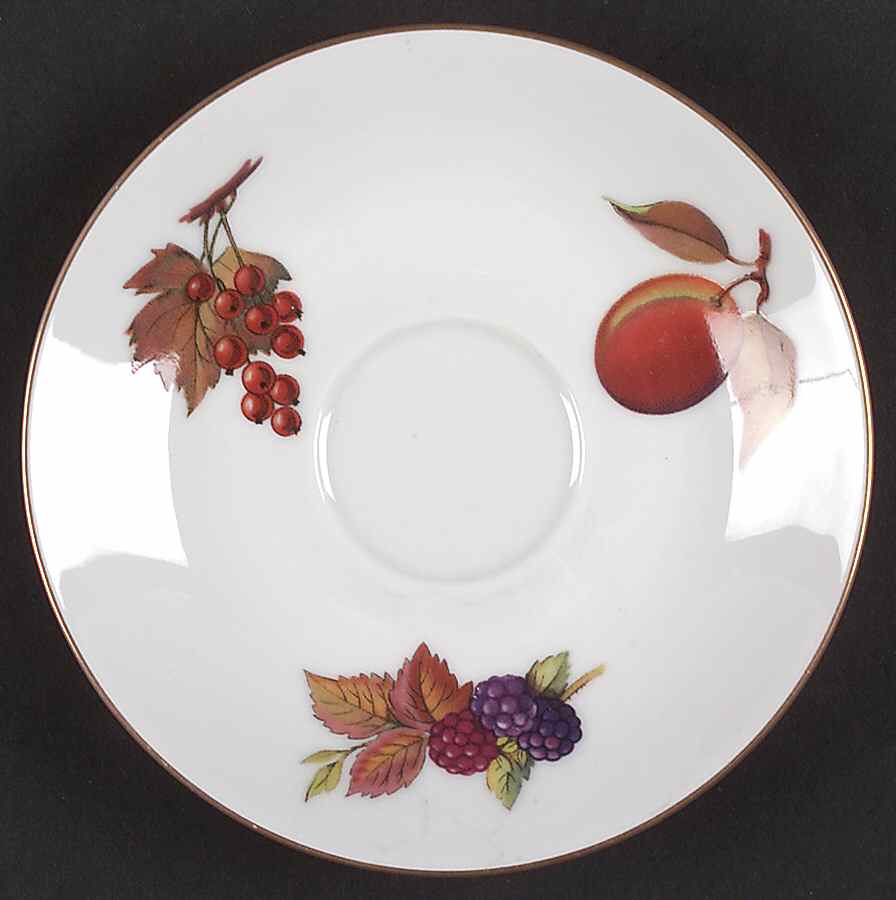 Evesham Gold Saucer for Flat Cup by Royal Worcester-1