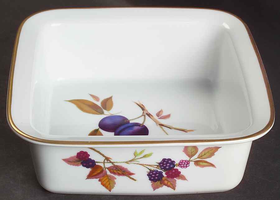 Evesham Gold 8" Square Baker by Royal Worcester-1