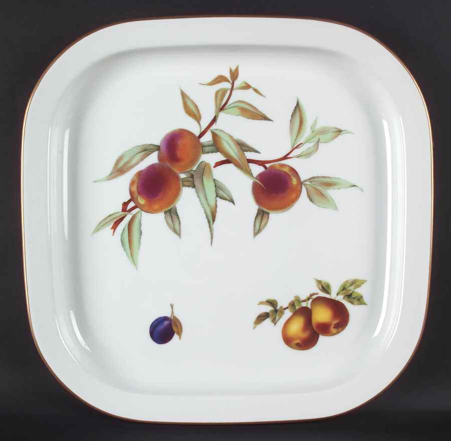 Evesham Gold 14" Square Platter by Royal Worcester-1
