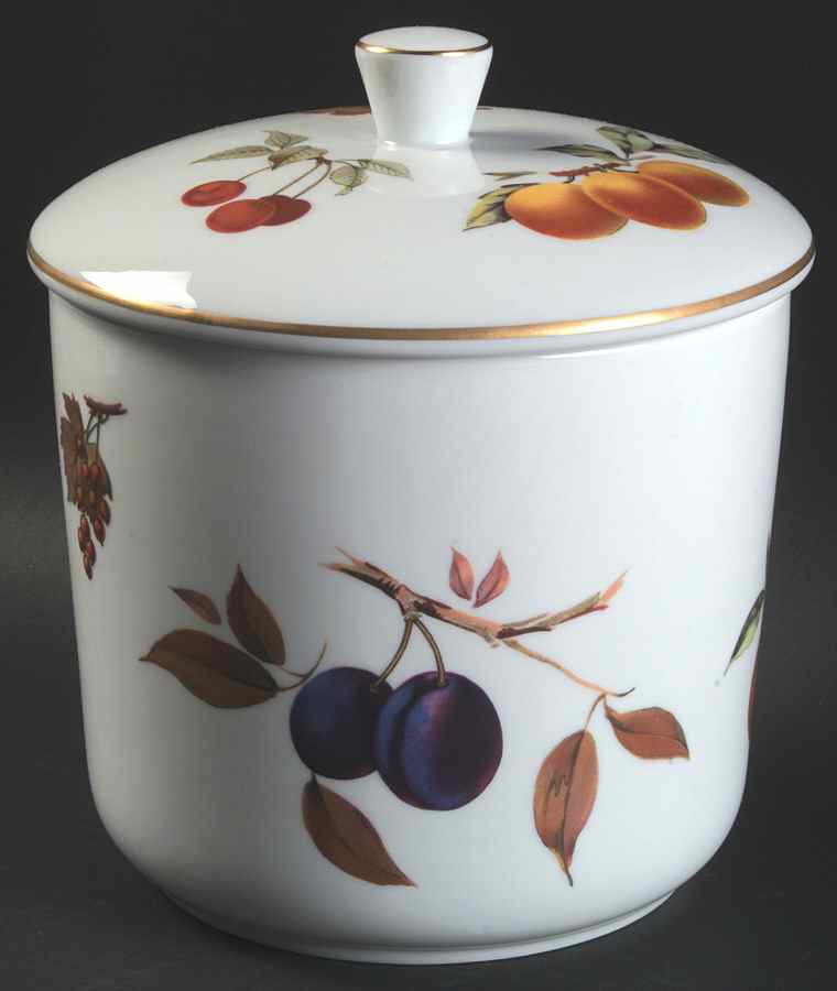Evesham Gold 6" Storage Jar & Lid by Royal Worcester-1