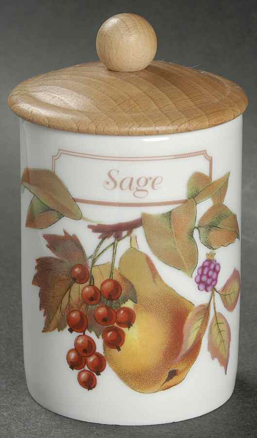 Evesham Gold Spice Jar Set Individual Jar & Lid by Royal Worcester-1