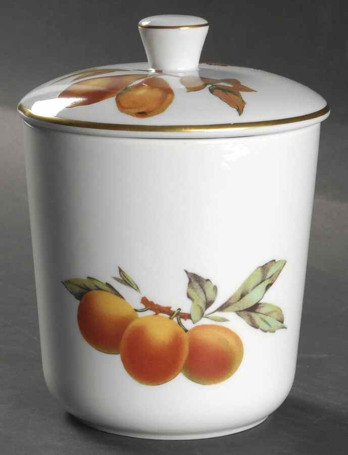 Evesham Gold 5" Storage Jar & Lid by Royal Worcester-1