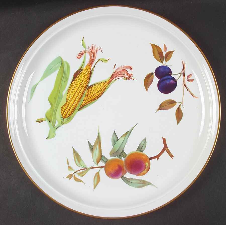 Evesham Gold 13" Round Tray by Royal Worcester-1