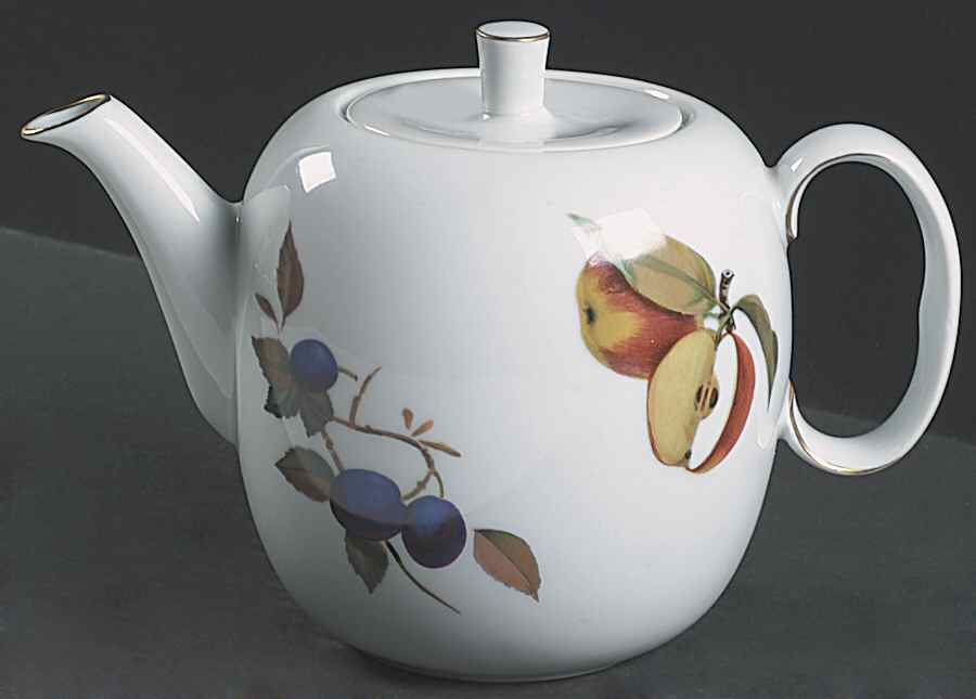 Evesham Gold Teapot & Lid by Royal Worcester-1