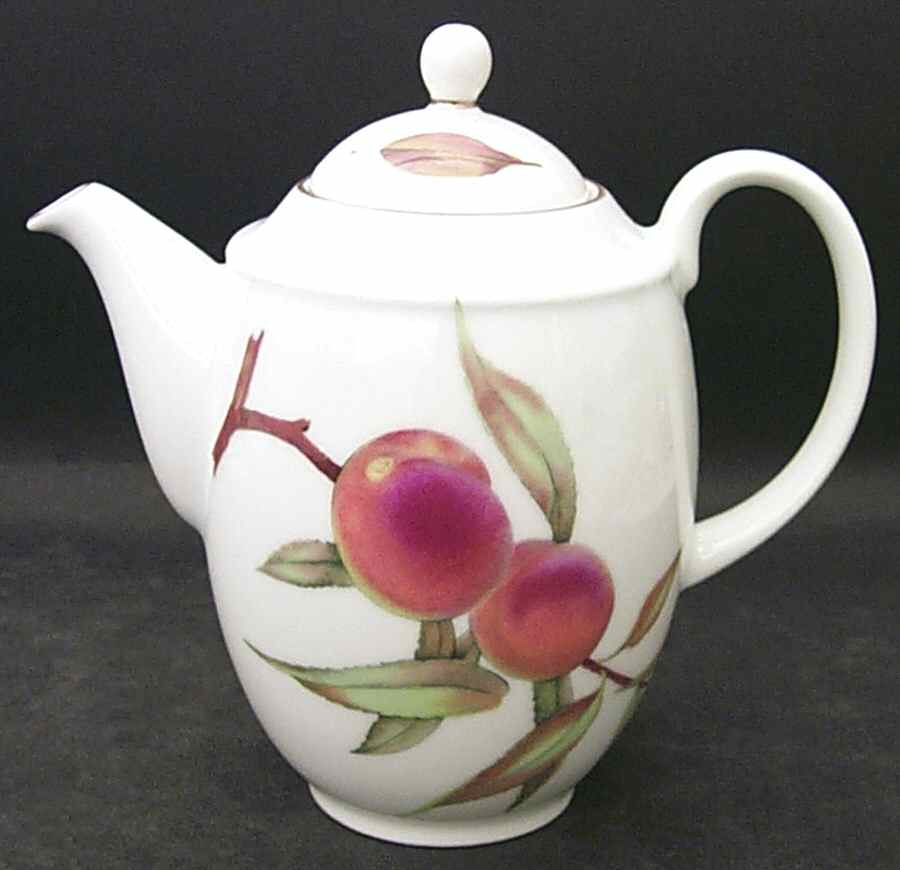 Evesham Gold Coffee Pot & Lid by Royal Worcester-1