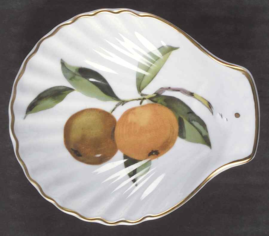 Evesham Gold Small Shell Shaped Dish by Royal Worcester-1