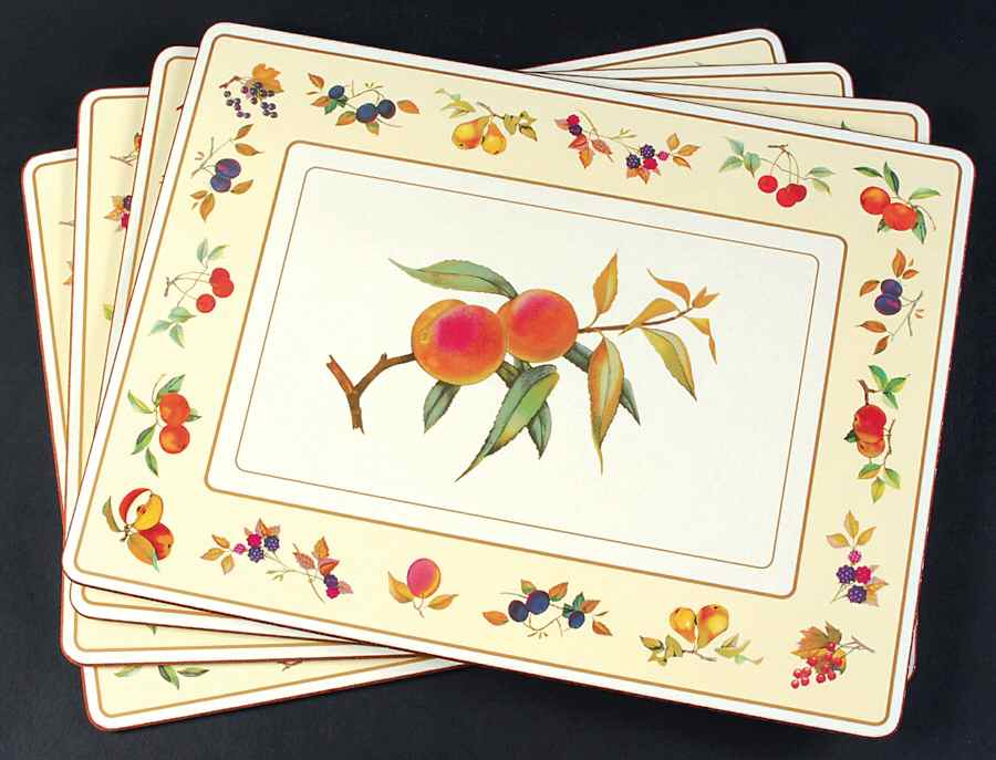 Evesham Gold Corkboard Placemat - Set of 4 Motifs by Royal Worcester-1