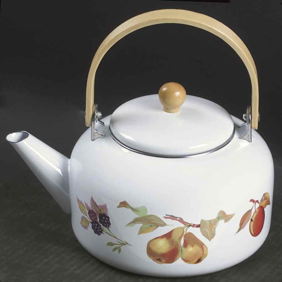 Evesham Gold Metal Kettle & Lid by Royal Worcester-1