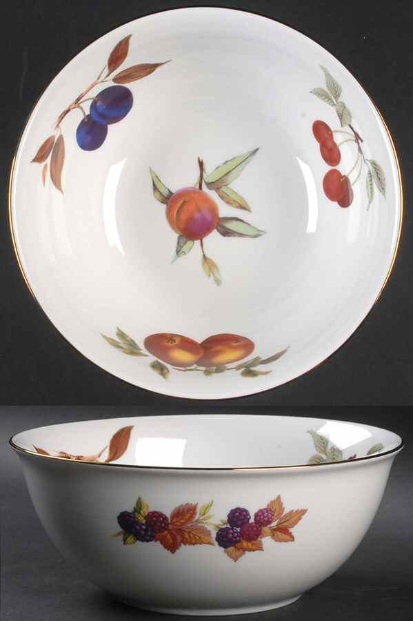 Evesham Gold 8" Round Serving Bowl by Royal Worcester-1