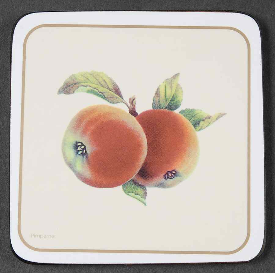 Evesham Gold Square Corkback Coaster by Royal Worcester-1