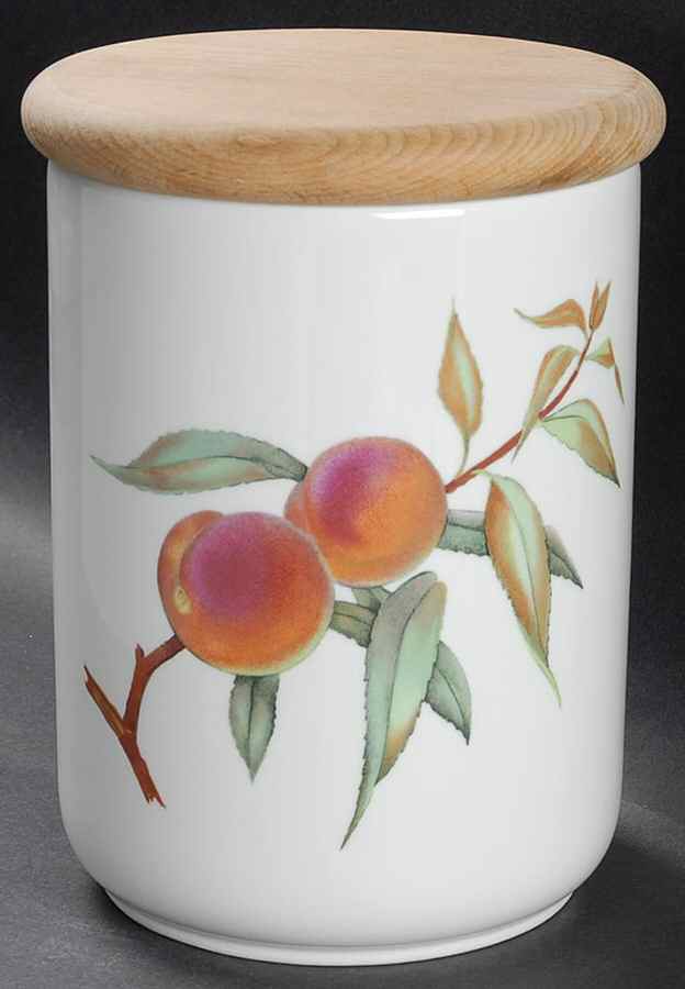 Evesham Gold 7" Storage Jar & Lid by Royal Worcester-1