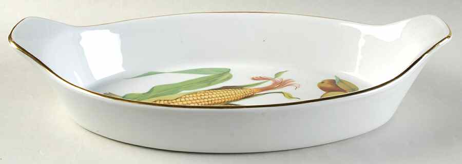 Evesham Gold 13" Oval Fish Dish by Royal Worcester-1