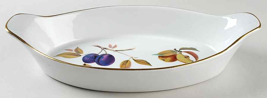 Evesham Gold 13" Oval Fish Dish by Royal Worcester-1