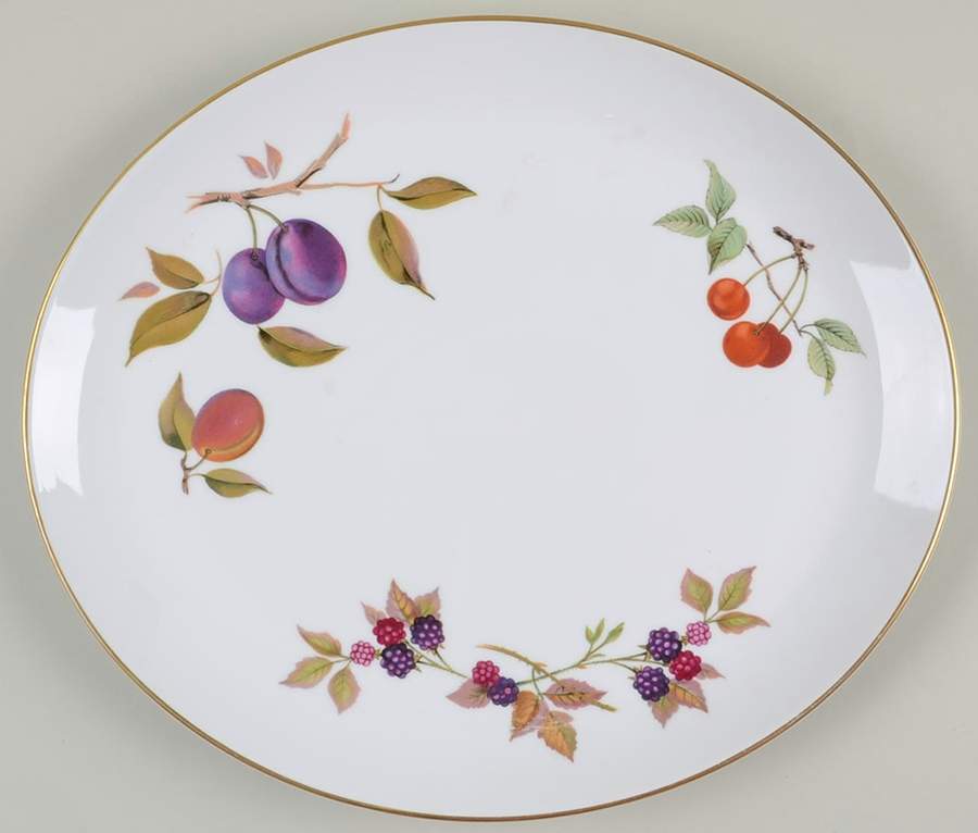 Evesham Gold 12" Oval Serving Platter by Royal Worcester-1