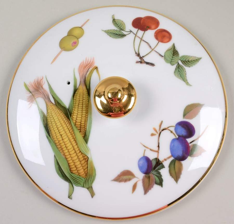 Evesham Gold Lid for Bean Pot by Royal Worcester-1