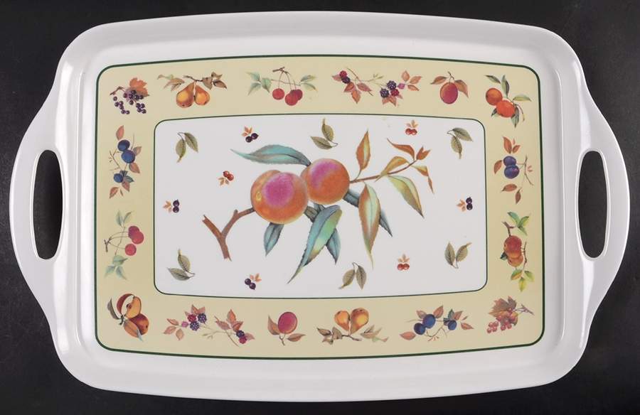 Evesham Gold 19" Rectangular Handled Serving Melamine Tray by Royal Worcester-1
