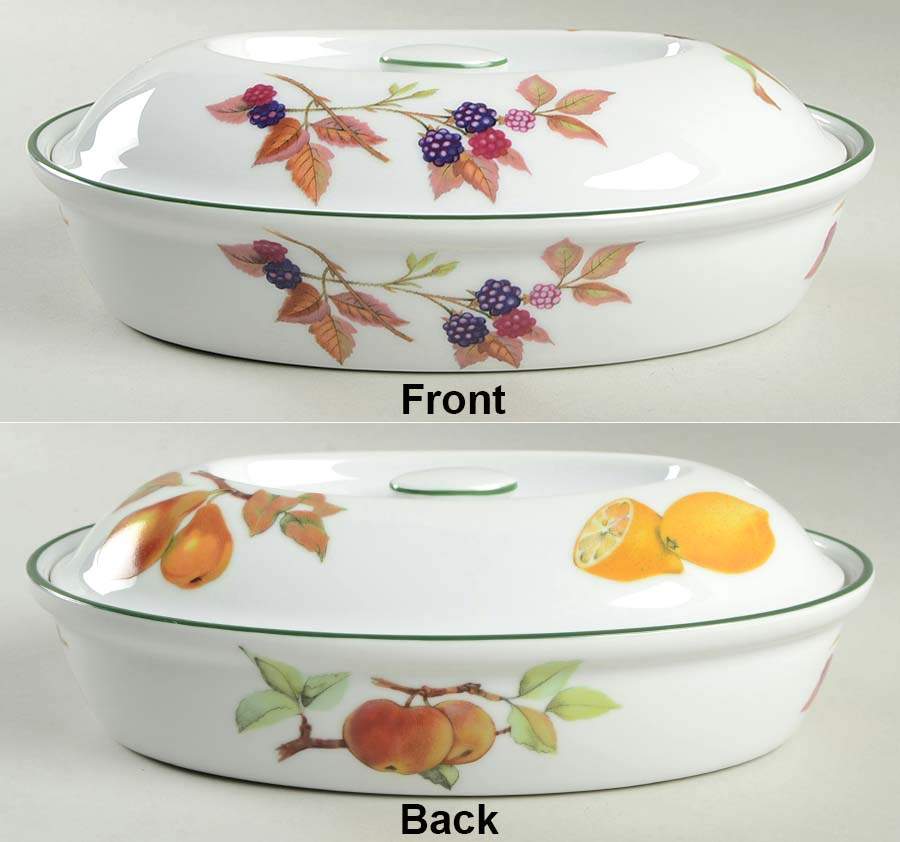 Evesham Vale 10" Oval Entree Dish & Lid by Royal Worcester-1