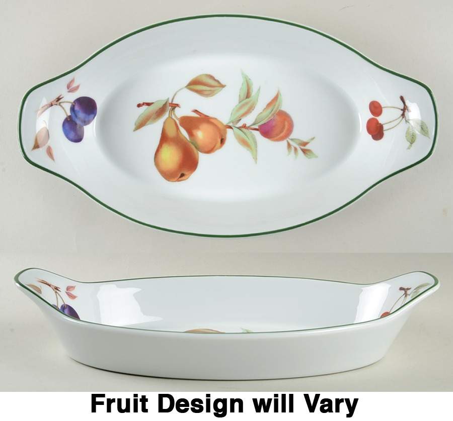 Evesham Vale 14" Oval Fish Dish by Royal Worcester-1
