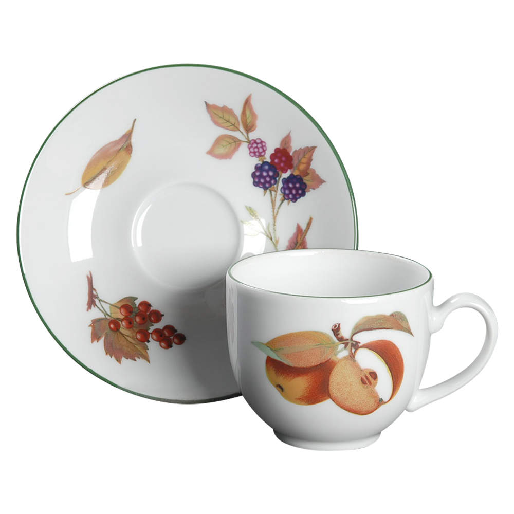 Evesham Vale Flat Cup & Saucer Set by Royal Worcester-1