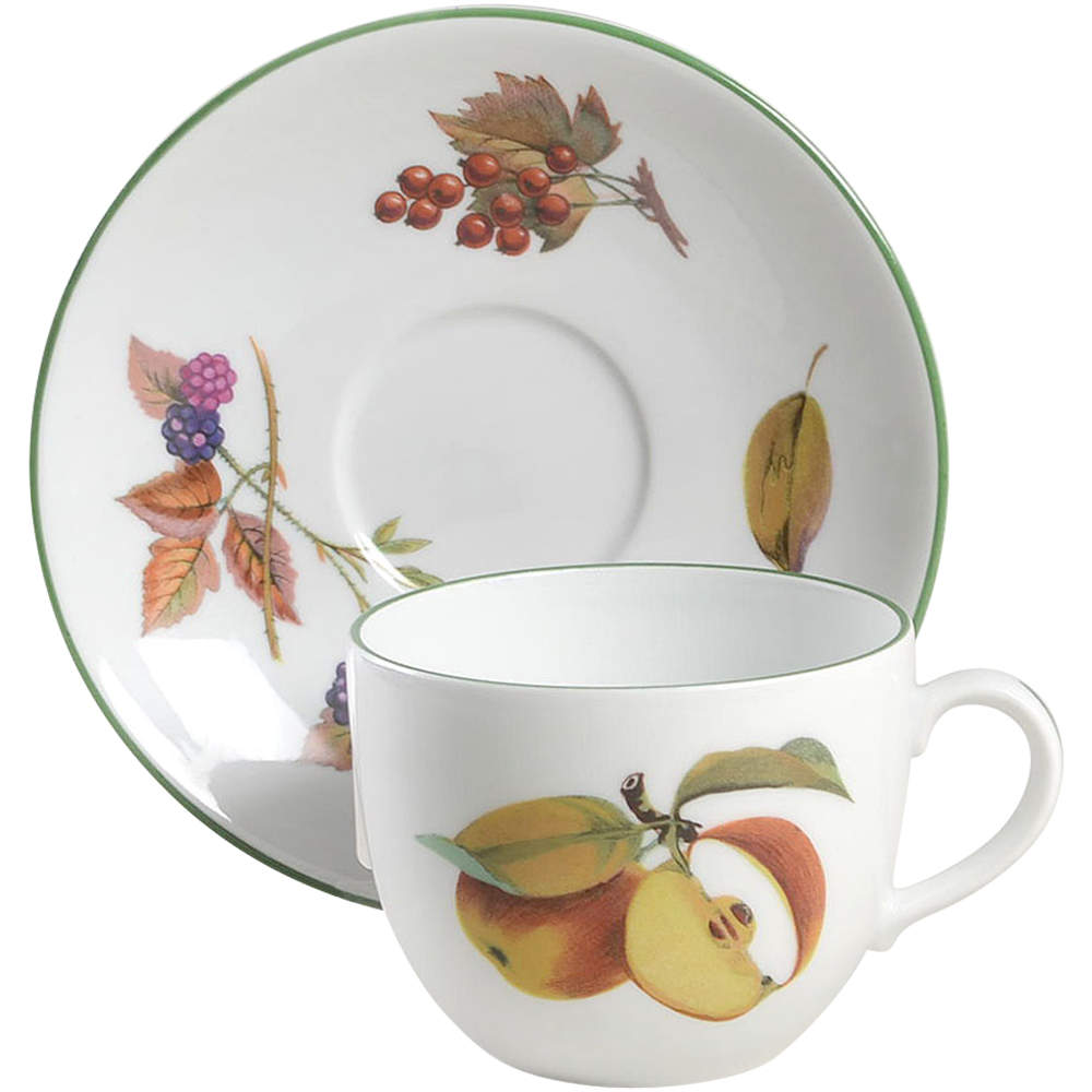 Evesham Vale Flat Cup & Saucer Set by Royal Worcester-1