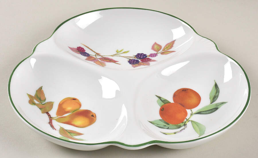 Evesham Vale 3-Part Relish by Royal Worcester-1