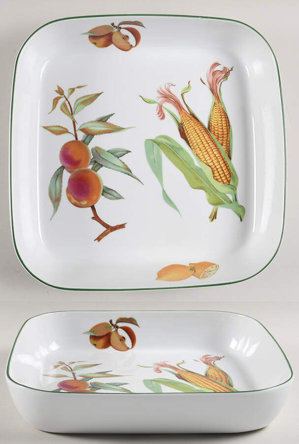 Evesham Vale 11" Square Baker by Royal Worcester-1