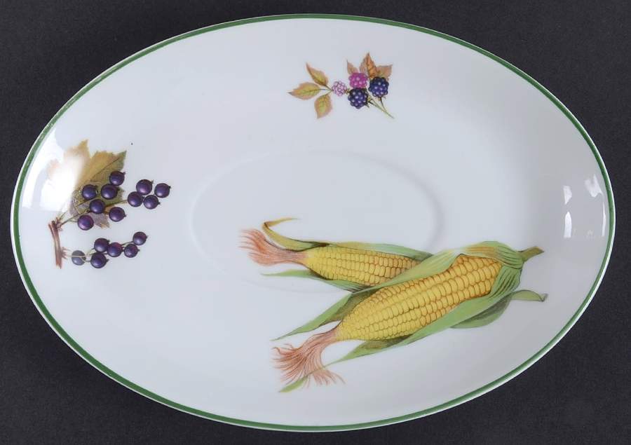 Evesham Vale Underplate for Gravy Boat by Royal Worcester-1