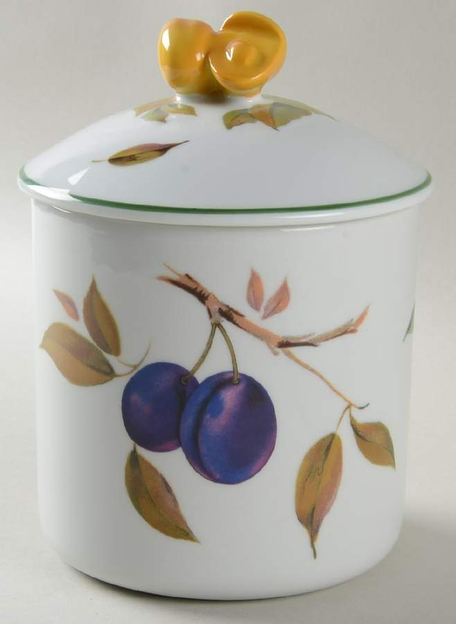 Evesham Vale Medium Canister & Lid by Royal Worcester-1