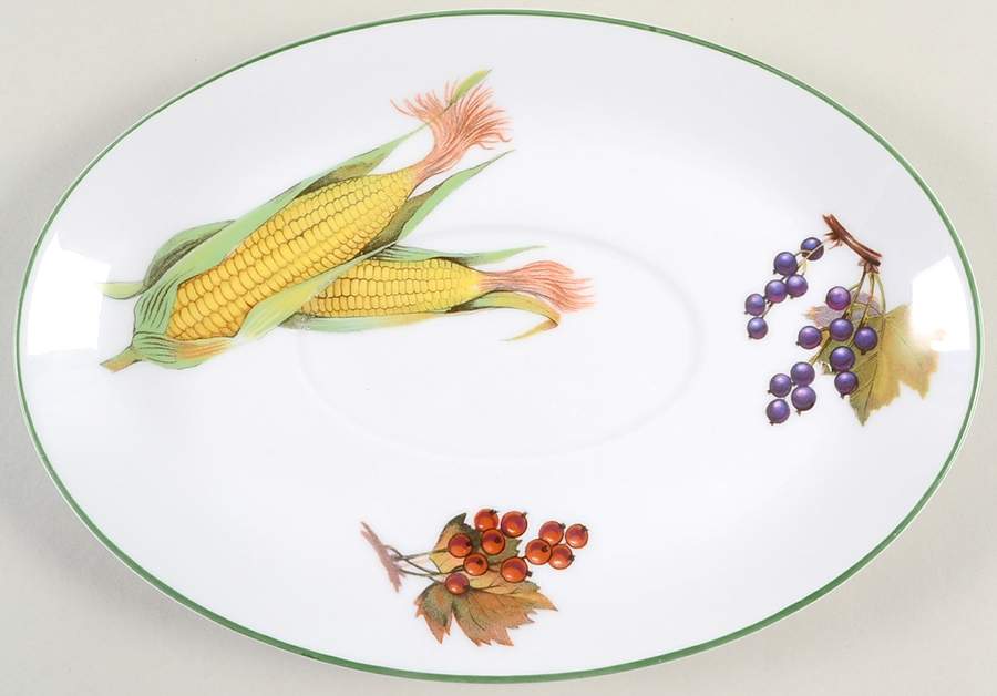 Evesham Vale Underplate for Gravy Boat by Royal Worcester-1