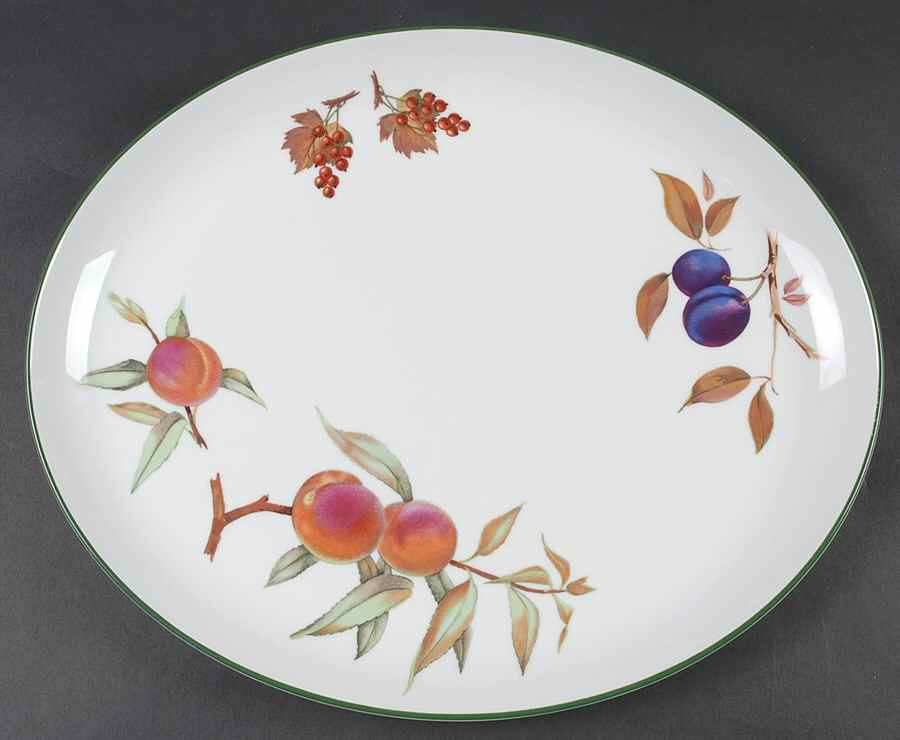 Evesham Vale 15" Oval Serving Platter by Royal Worcester-1