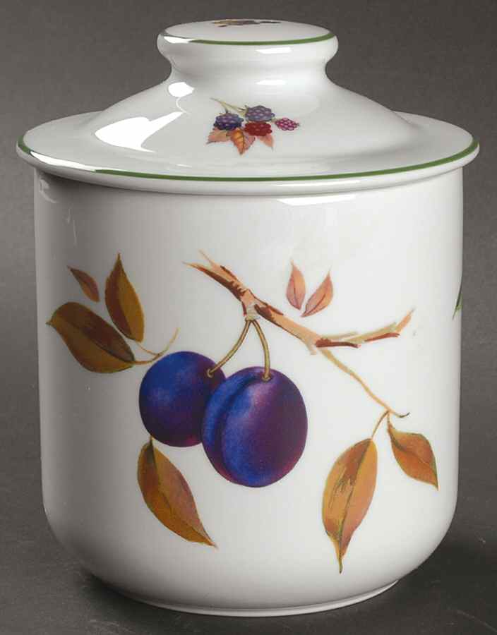 Evesham Vale Medium Canister & Lid by Royal Worcester-1