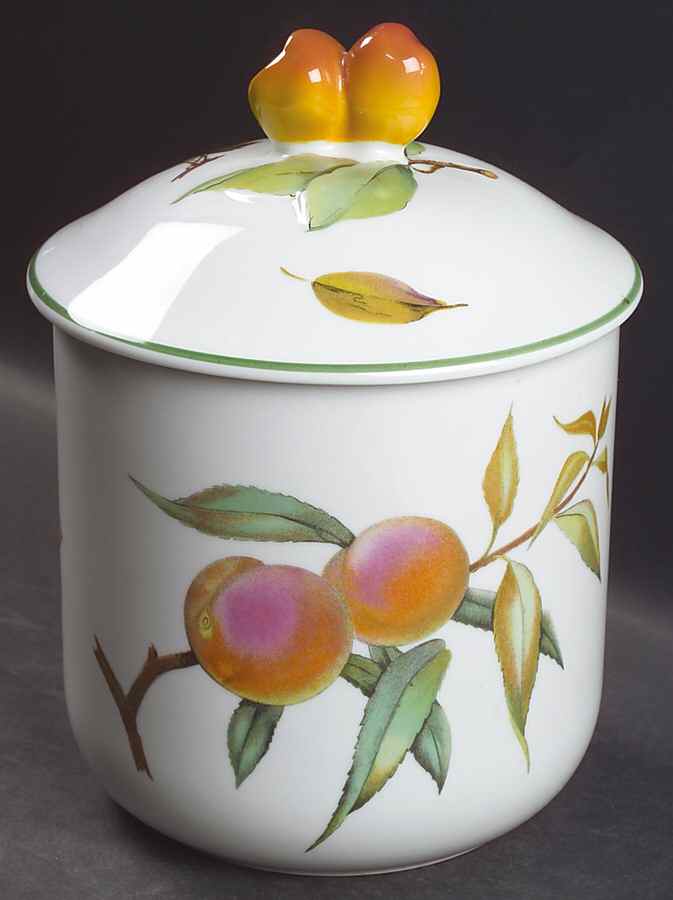Evesham Vale Large Canister & Lid by Royal Worcester-1