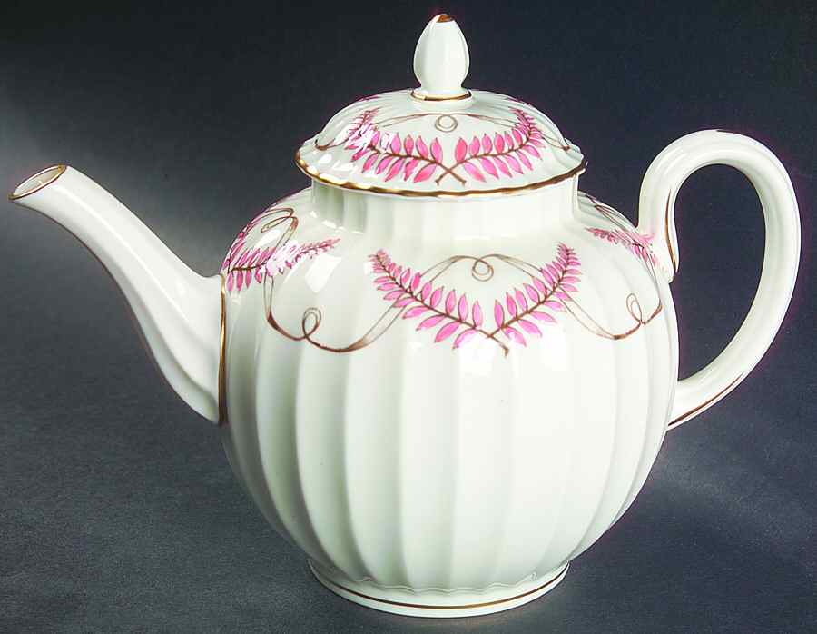 Ferncroft Pink Small Teapot & Lid by Royal Worcester-1