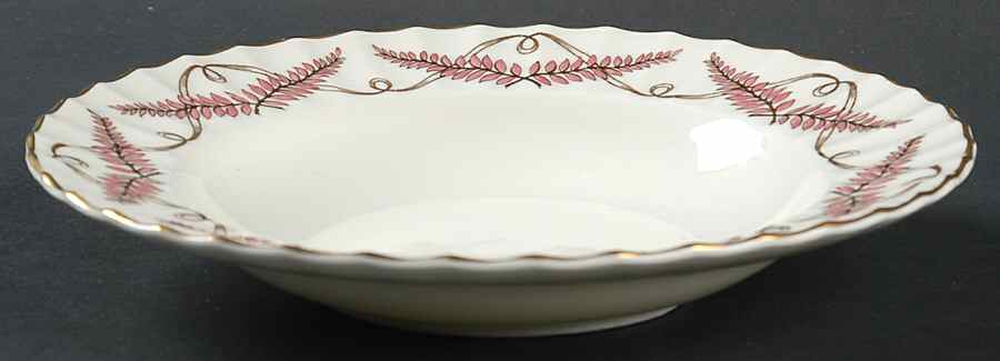 Ferncroft Pink Rim Soup Bowl by Royal Worcester-1