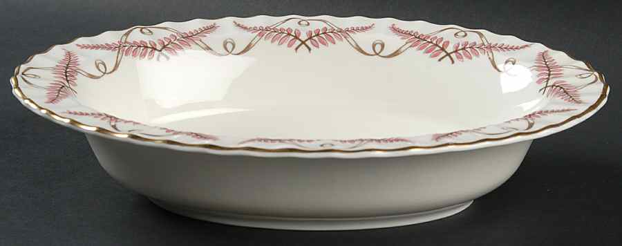 Ferncroft Pink 10" Oval Vegetable Bowl by Royal Worcester-1