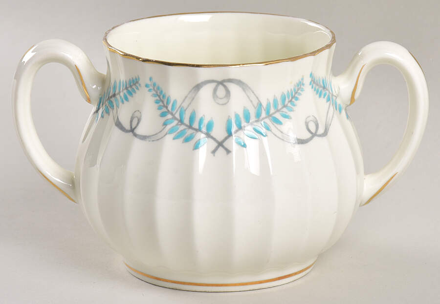 Ferncroft Turquoise Sugar Bowl No Lid by Royal Worcester-1