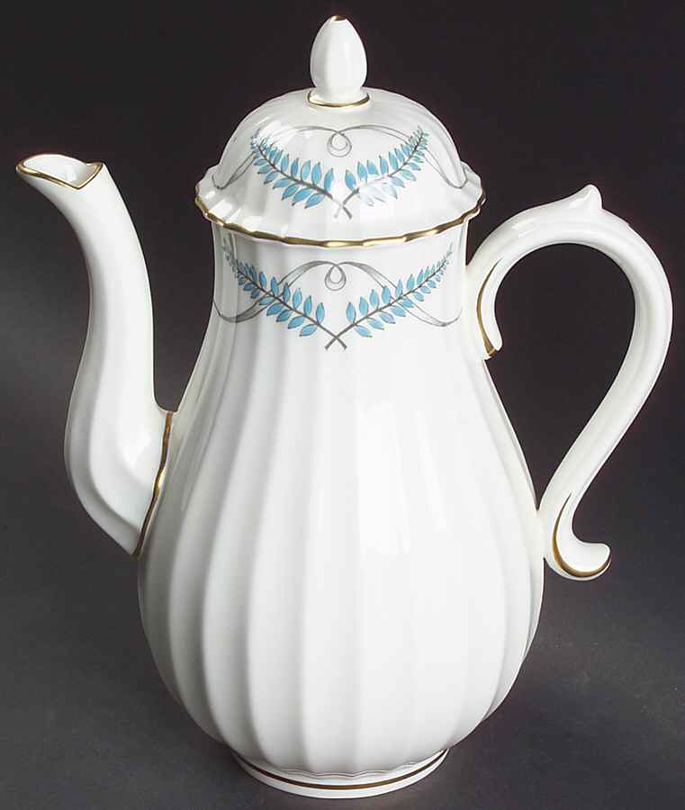 Ferncroft Turquoise Mini Coffee Pot & Lid by Royal Worcester-1