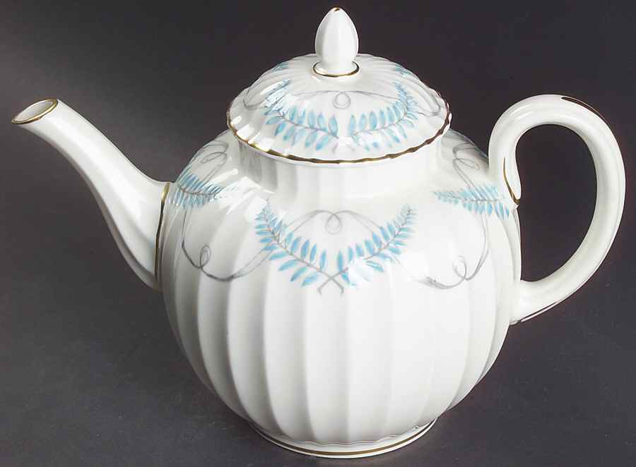 Ferncroft Turquoise Teapot & Lid by Royal Worcester-1
