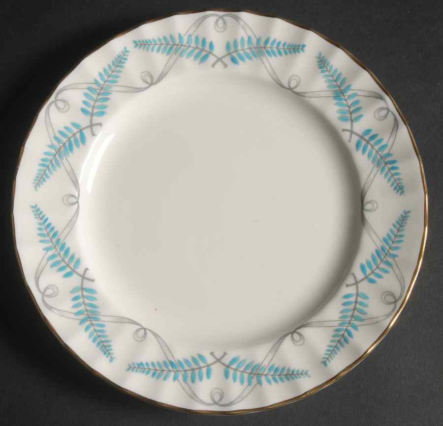 Ferncroft Turquoise Dessert/Pie Plate by Royal Worcester-1