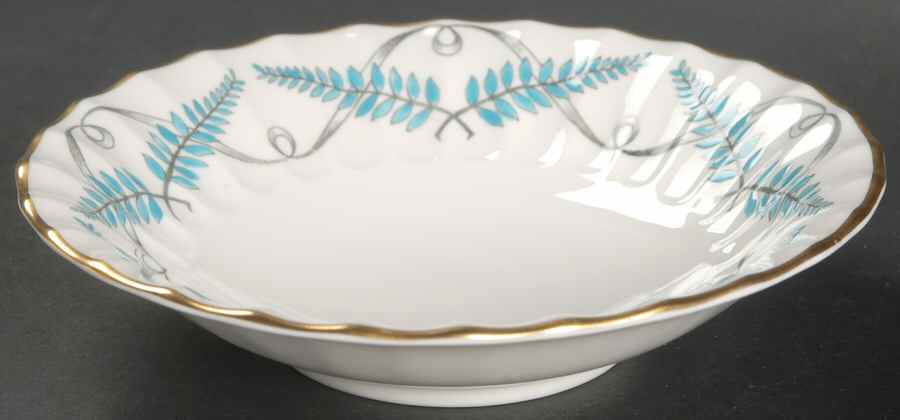Ferncroft Turquoise Fruit/Dessert (Sauce) Bowl by Royal Worcester-1