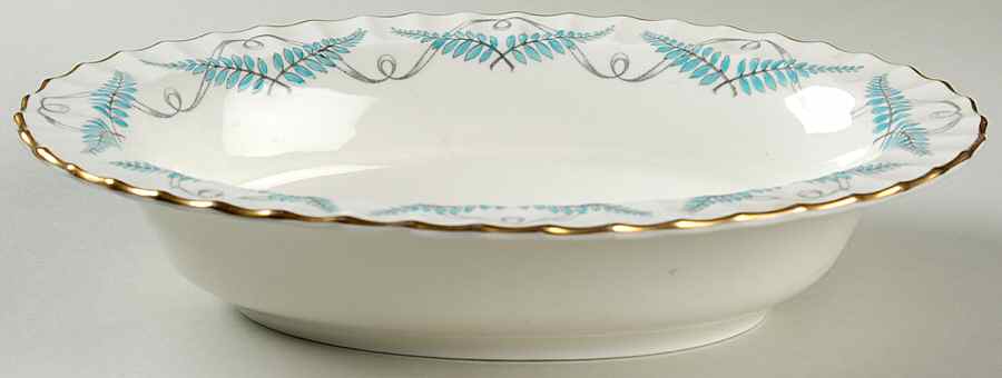 Ferncroft Turquoise 10" Oval Vegetable Bowl by Royal Worcester-1