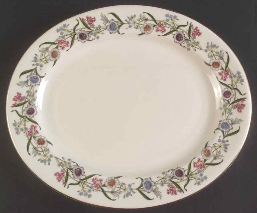 Fleurette 15" Oval Serving Platter by Royal Worcester-1