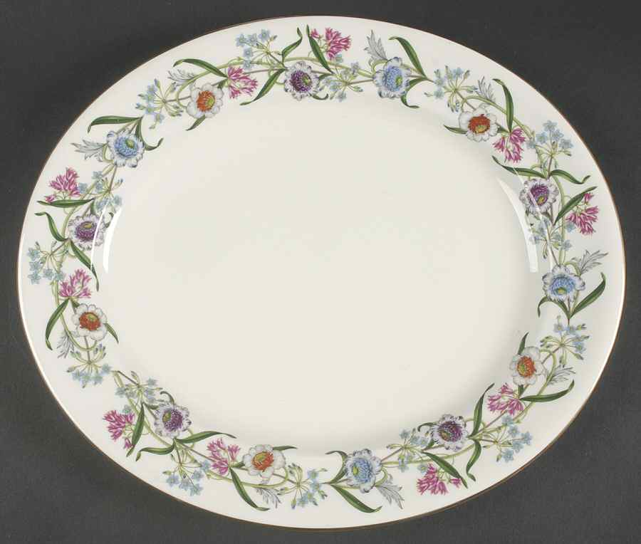 Fleurette 13" Oval Serving Platter by Royal Worcester-1