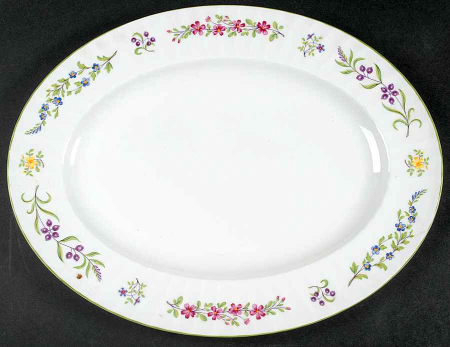 Fleuri 15" Oval Serving Platter by Royal Worcester-1