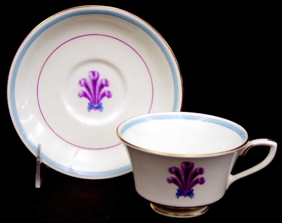 Florizel Footed Cup & Saucer Set by Royal Worcester-1