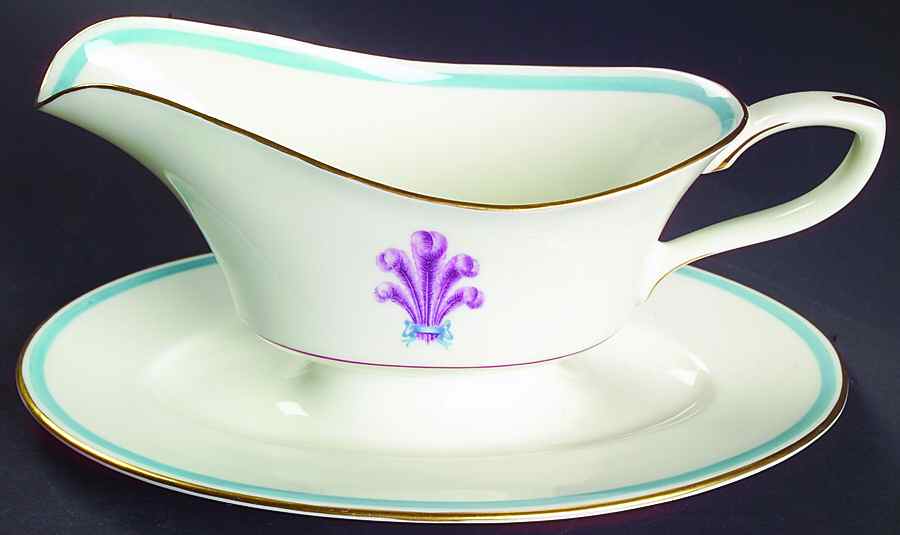 Florizel Gravy Boat with Attached Underplate by Royal Worcester-1