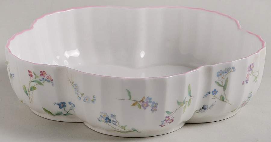 Forget Me Not Pink Individual Lobed Bowl by Royal Worcester-1
